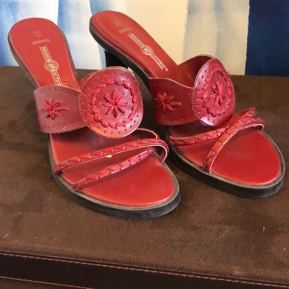 Red sandals